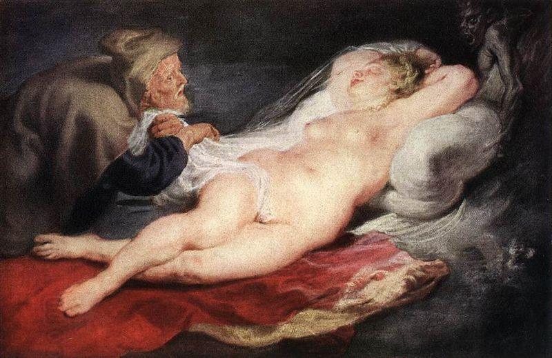 Peter Paul Rubens The Hermit and the Sleeping Angelica China oil painting art